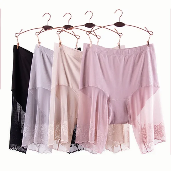 60-115 KG Plus Size Safety Short Pants Summer Women Seamless Underskirt Shorts Anti Rub Thigh Boyshorts Sexy Lace Women Boxers 2