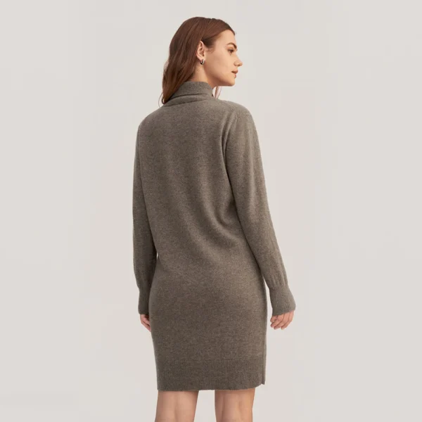 LILYSILK Cashmere Dress for Women 2022 New Femme Turtleneck Wrap Long Sleeve Warm Party Dress Lady Evening Outfits Free Shipping 2