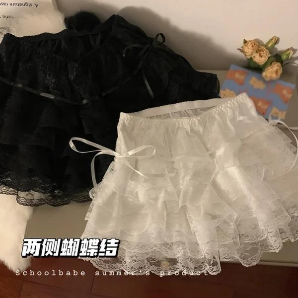 Floral Lace Lolita Safety Pants Women Summer Shorts Petticoat Underpants Girls Fashion Princess Loose Shorts 6
