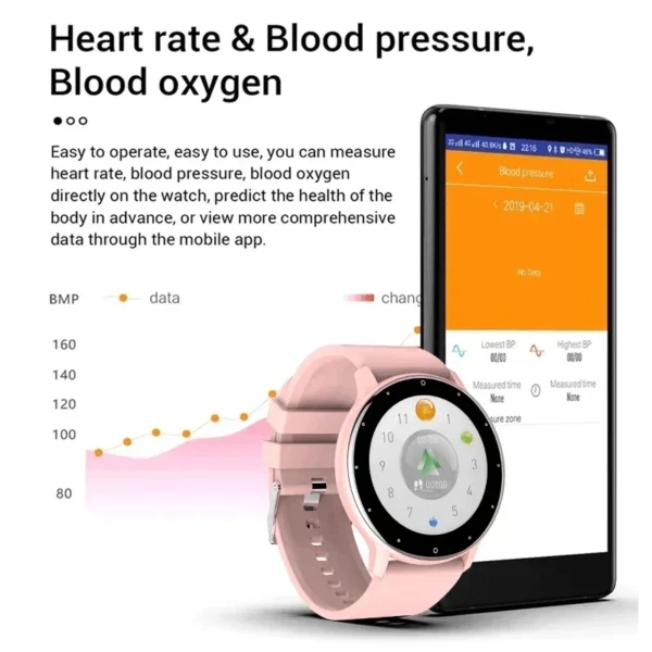 LIGE Women Smart Band Watch Real-time Weather Forecast Activity Tracker Watches Heart Rate Monitor Sports Ladies Smart Watch Men 4