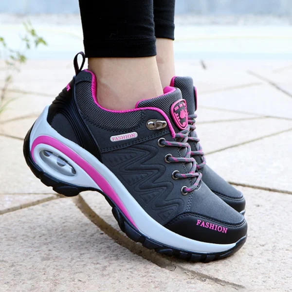 Ladies Sneakers Comfortable Breathable Platform Shoes Fashion Lace Up Female Casual Shoes for Women Outdoor Short Boots 5