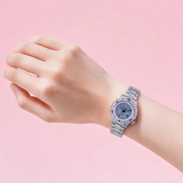 Horolo 30mm Women's Watches Japan Solar Movement Luminous Water Resistant Sapphire Stainless Steel Luxury Watch Gift For Wife 6